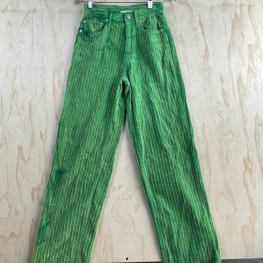 BDG Urban Outfitters Pants Womens 25 Green Highrise Baggy Corduroy Straight Leg